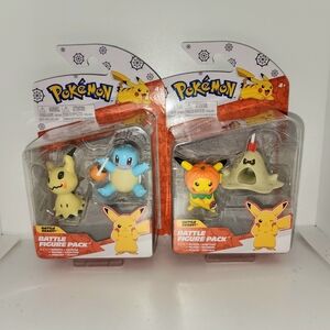 Pokemon Battle Ready figure pack Halloween Pikachu Sandygast Squirtle Mimikyu